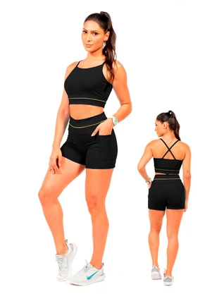 Cobertura - Top em Suplex Feminino Preto - COBERTURA