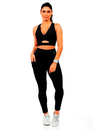 Cobertura - Top em Suplex Feminino Preto - COBERTURA