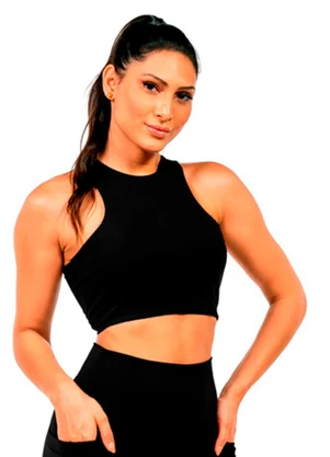 Cobertura - Top em Suplex Feminino Preto - COBERTURA