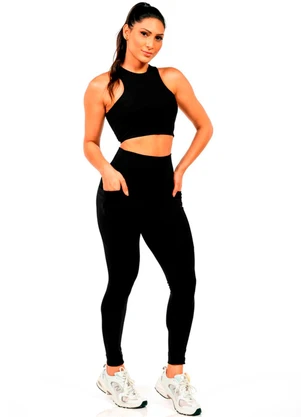 Cobertura - Top em Suplex Feminino Preto - COBERTURA