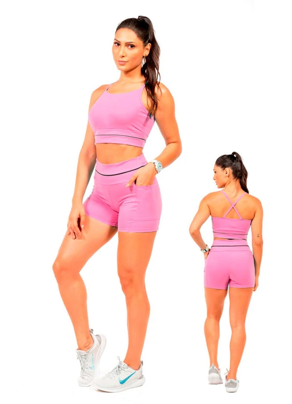 Cobertura - Top em Suplex Feminino Rosa  2