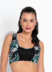 Top Esportivo com Recorte Central Floral
