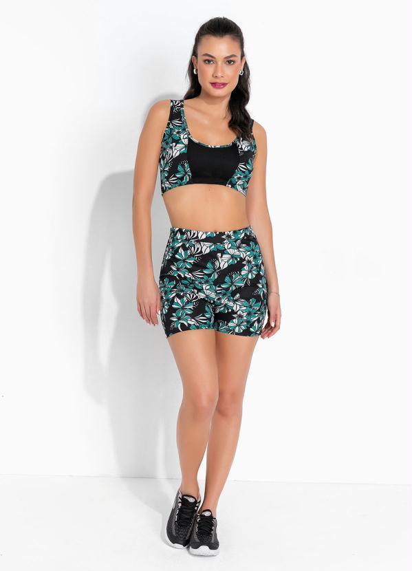 Alma Dolce - Top Esportivo com Recorte Central Floral 3