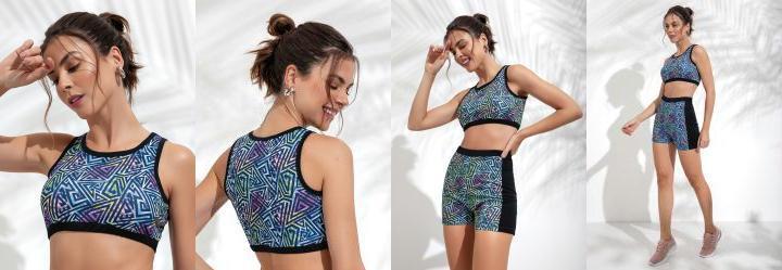 Top Esportivo Geomtrico