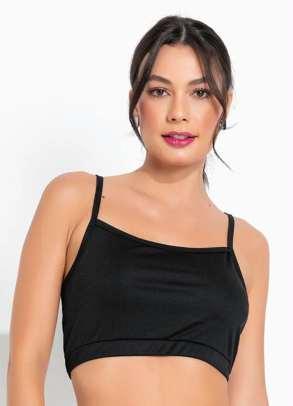 Alma Dolce - Top Esportivo Preto de Alças