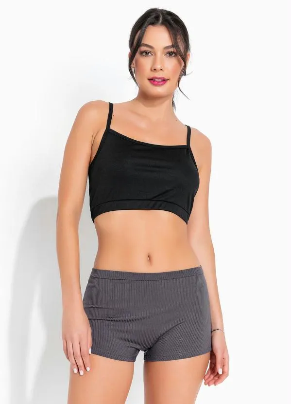 Alma Dolce - Top Esportivo Preto de Alças 3