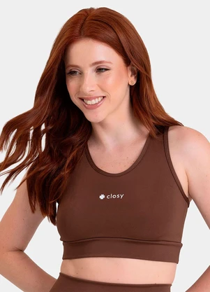 Closy - Top Essential Nadador Marrom - CLOSY