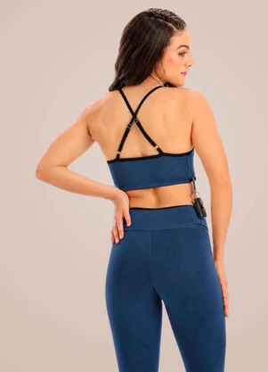 Endorfina - Top Feminino Blackout Azul - ENDORFINA