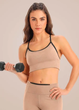 Endorfina - Top Feminino Blackout Bege - ENDORFINA