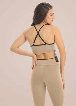 Endorfina - Top Feminino Blackout Bege - ENDORFINA