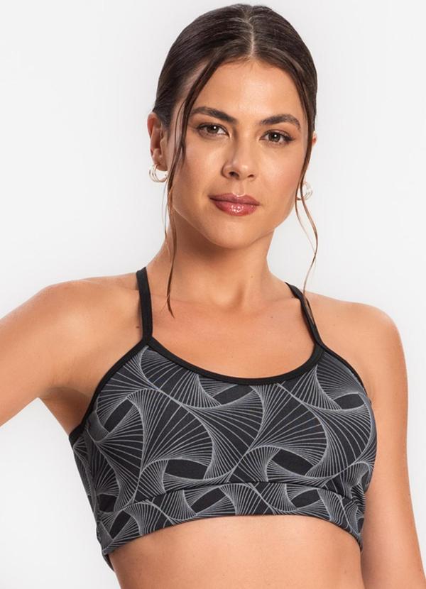 Rovitex - Top Feminino com Bojo Strong Fitness Preto