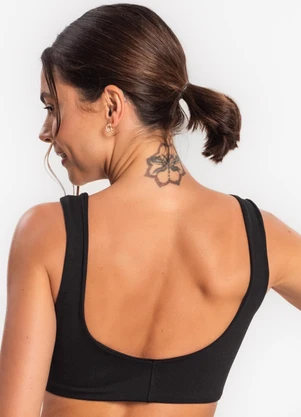 Rovitex - Top Feminino de Academia Preto - ROVITEX