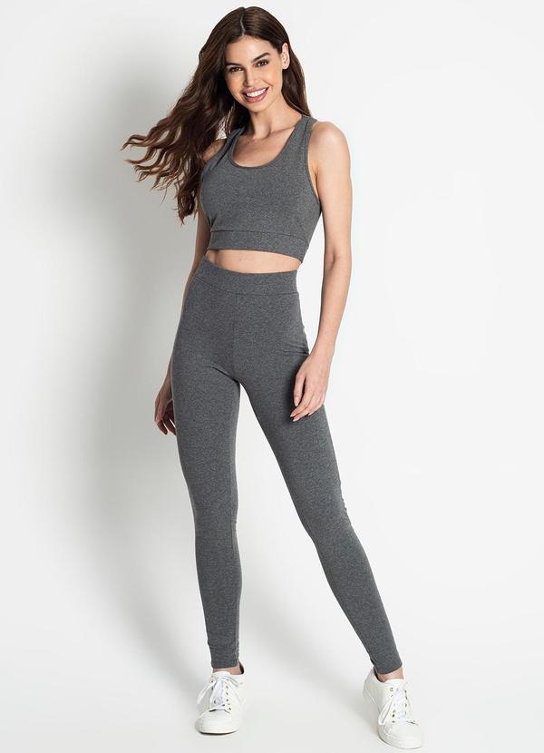 Rovitex - Top Feminino de Cotton Cinza 3