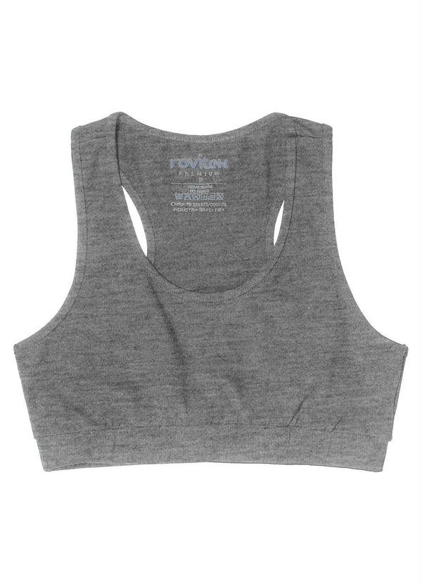 Rovitex - Top Feminino de Cotton Cinza 4