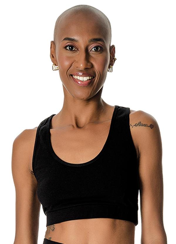 Rovitex - Top Feminino de Cotton Preto