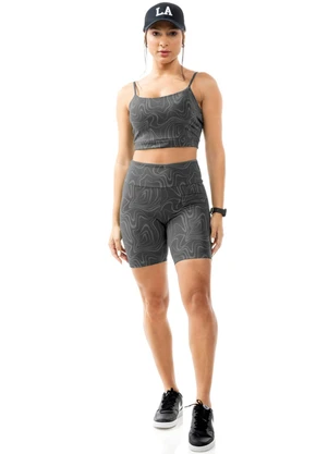Cobertura - Top Feminino Fitness Cinza - COBERTURA