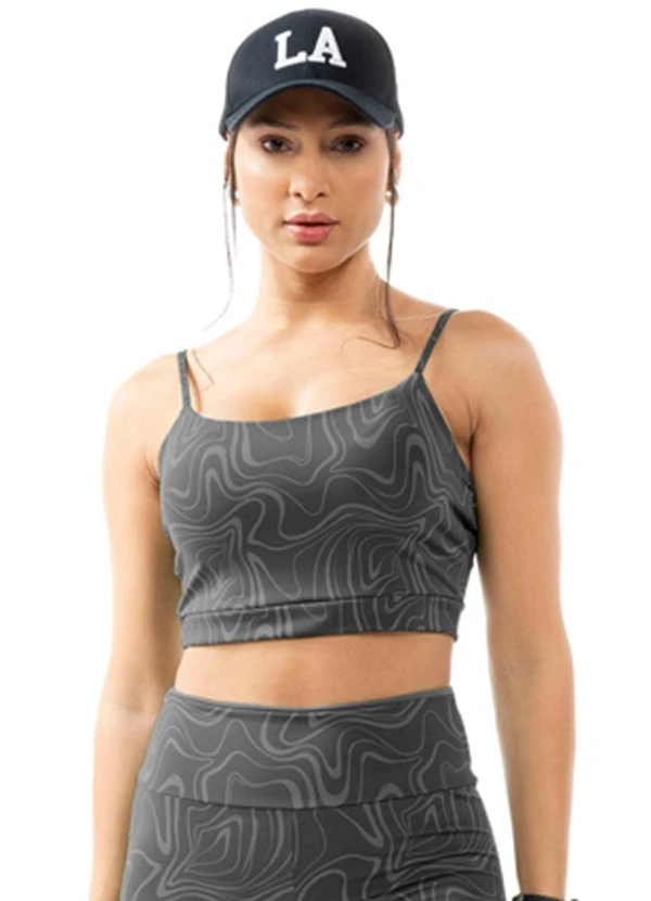 Cobertura - Top Feminino Fitness Cinza