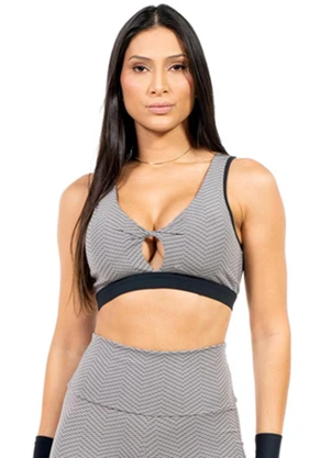 Cobertura - Top Feminino Fitness Cinza - COBERTURA