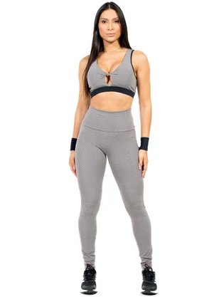 Cobertura - Top Feminino Fitness Cinza - COBERTURA