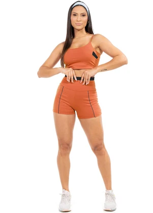 Cobertura - Top Feminino Fitness Marrom - COBERTURA
