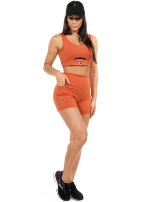 Cobertura - Top Feminino Fitness Marrom - COBERTURA