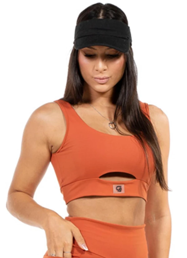 Cobertura - Top Feminino Fitness Marrom