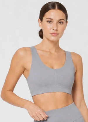 Rovitex - Top Feminino Fitness Poliamida Cinza - ROVITEX