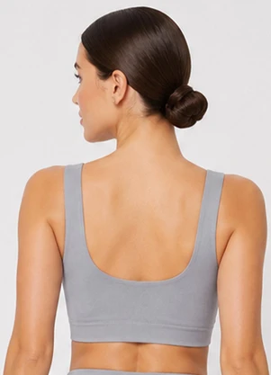 Rovitex - Top Feminino Fitness Poliamida Cinza - ROVITEX