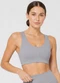 Rovitex - Top Feminino Fitness Poliamida com Elastano Bege - variação: Cinza