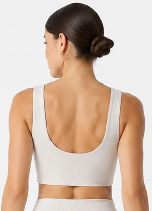 Rovitex - Top Feminino Fitness Poliamida com Elastano Bege - ROVITEX