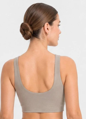 Rovitex - Top Feminino Fitness Poliamida com Elastano Bege - ROVITEX