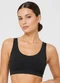 Rovitex - Top Feminino Fitness Poliamida com Elastano Bege - variação: Preto