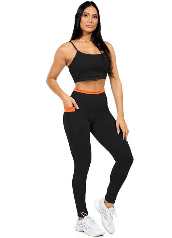 Cobertura - Top Feminino Fitness Preto 2