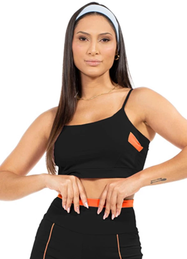 Cobertura - Top Feminino Fitness Preto 1