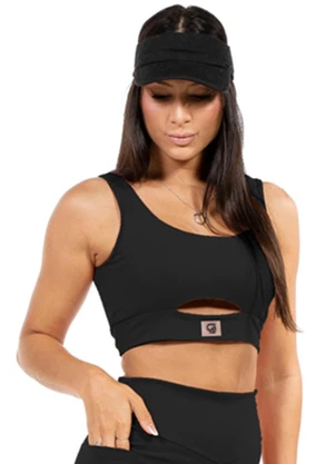 Cobertura - Top Feminino Fitness Preto - COBERTURA