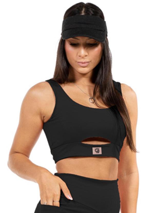 Cobertura - Top Feminino Fitness Preto
