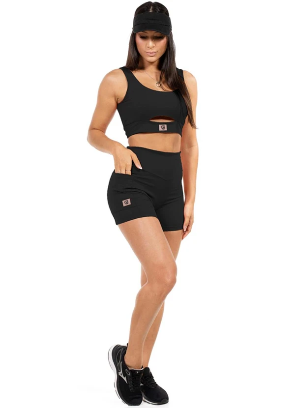 Cobertura - Top Feminino Fitness Preto 2