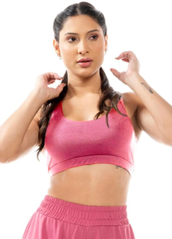 Cobertura - Top Feminino Fitness Rosa