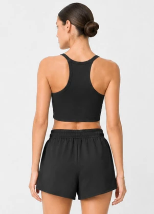 Rovitex - Top Feminino Nadador Fitness Poliamida Preto - ROVITEX