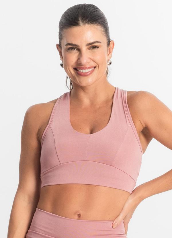 Rovitex - Top Feminino sem Bojo Ftk Fitness Rosa