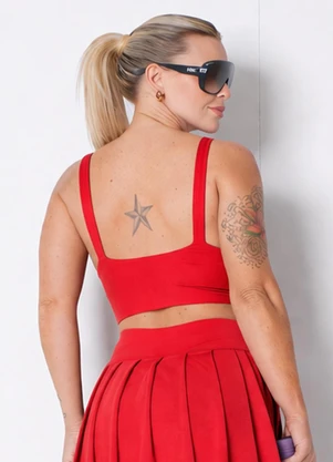 Hay Fit - Top Fernanda Vermeho Japao - HAY FIT