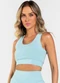 Vouq - Top Fitness Fit-Tech Feminino Curve Preto - variação: Azul