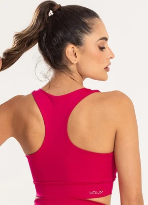 Vouq - Top Fitness Fit-Tech Feminino Curve Pink - VOUQ