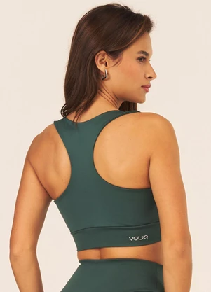Vouq - Top Fitness Fit-Tech Feminino Curve Verde Selva - VOUQ