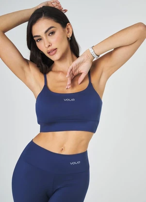 Vouq - Top Fitness Fit-Tech Feminino Essential Azul - VOUQ
