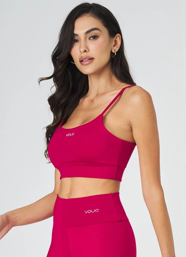 Vouq - Top Fitness Fit-Tech Feminino Essential Magenta