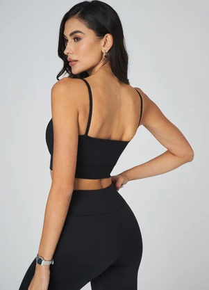 Vouq - Top Fitness Fit-Tech Feminino Essential Preto - VOUQ