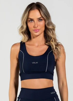 Vouq - Top Fitness Fit-Tech Feminino Line Marinho - VOUQ