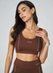 Vouq - Top Fitness Fit-Tech Feminino Line Marinho - variação: Marrom
