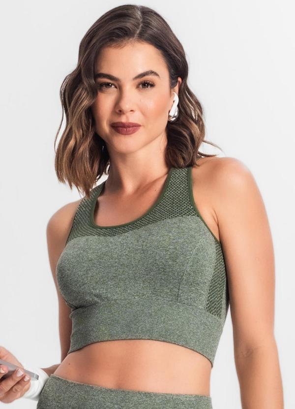 Rovitex - Top Fitness Seamless sem Bojo Verde